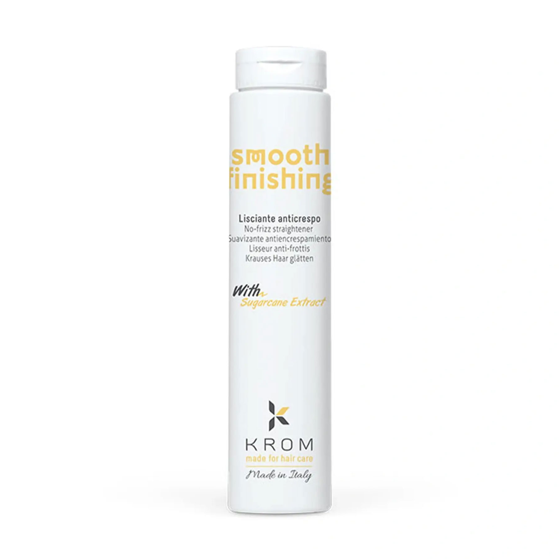 Розгладжувальна сироватка для волосся Krom Smooth Finishing з екстрактом тростинного цукру, 250 мл